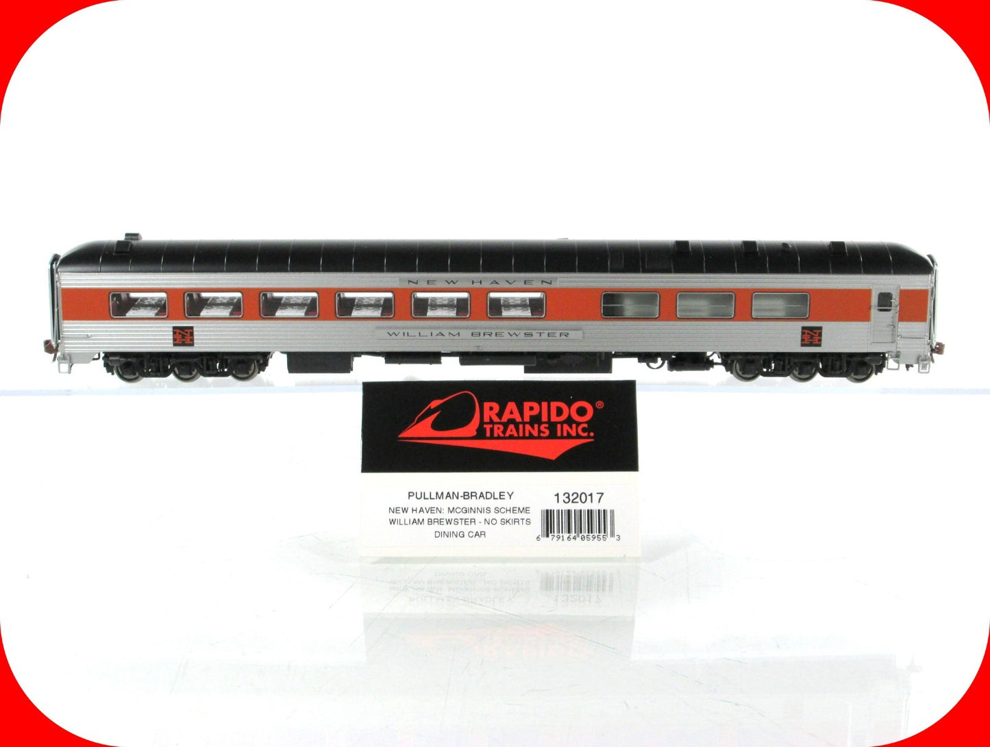 HO Scale ***NEW HAVEN*** Diner *W. BREWSTER* ------ Rapido 132017, Lighted *RARE