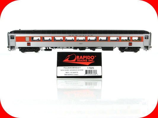 HO Scale ***NEW HAVEN*** Passenger Coach #8615 --- Rapido 17025, Lighted **RARE*