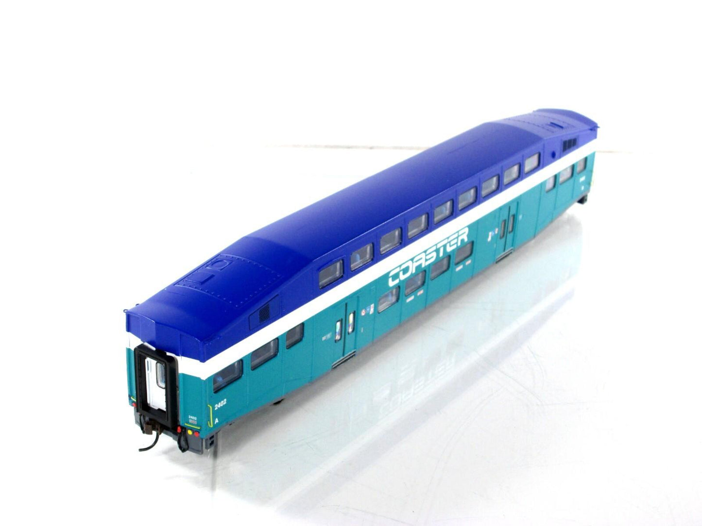 HO Scale ***SAN DIEGO COASTER*** Bombardier Commuter Coach #2402  - Athearn 2562