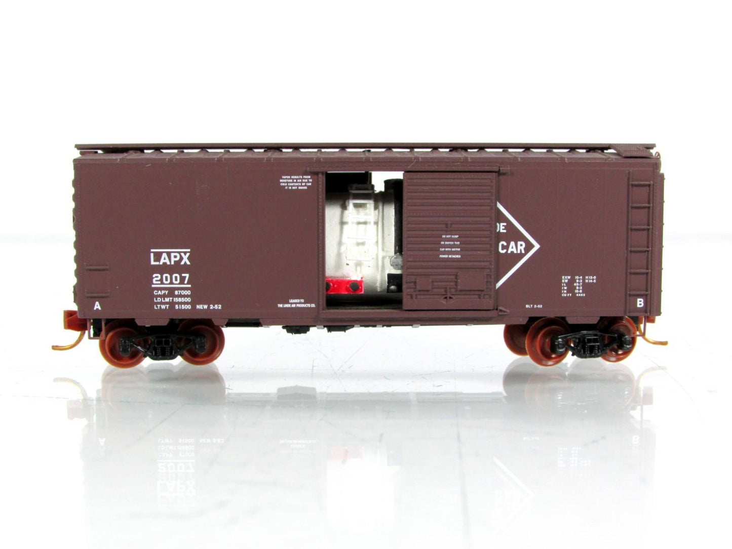 N Scale ***LINDE*** Box Car w/ Chemical Tank, LAPX 2007 --- NSC MTL 09-69 **RARE