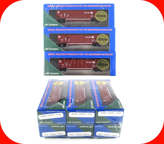 N Scale ***CONRAIL, NEW YORK CENTRAL*** Twin-Tub Coalporter 6-Pack ---- LBF 5430