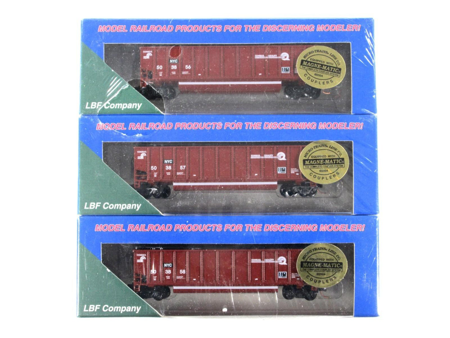 N Scale ***CONRAIL, NEW YORK CENTRAL*** Twin-Tub Coalporter 6-Pack ---- LBF 5430