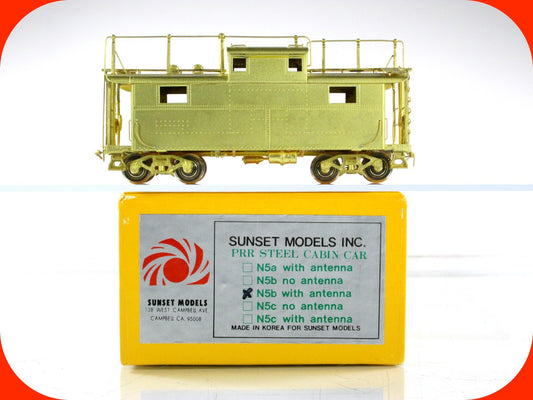 HO Scale BRASS ***Pennsylvania*** Steel N5b Caboose w/ Antenna -- Sunset Models