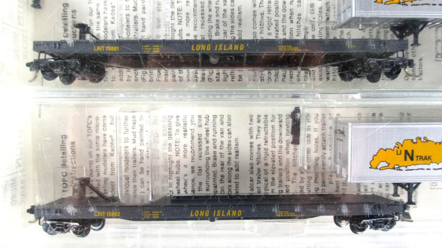 N Scale ***LONG ISLAND*** Trailer Flat 2-Pack - Kadee Micro Trains Special *RARE