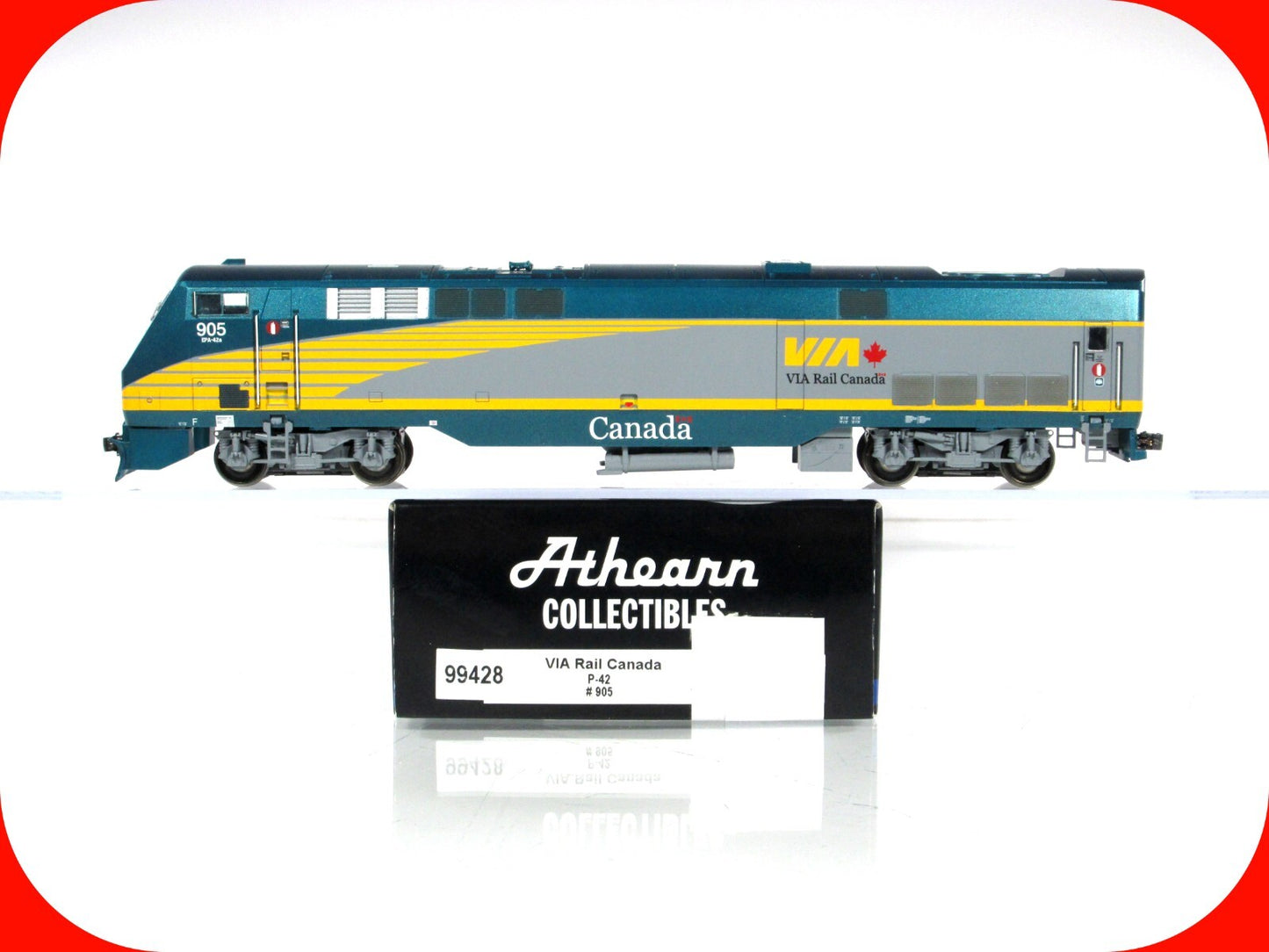 HO Scale ***VIA RAIL CANADA*** P-42 Locomotive #905 - Athearn 99428 w/ DCC *RARE