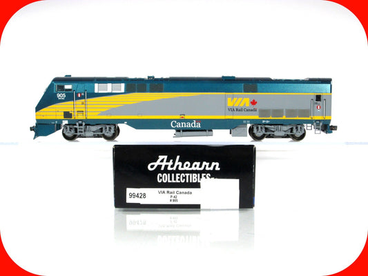 HO Scale ***VIA RAIL CANADA*** P-42 Locomotive #905 - Athearn 99428 w/ DCC *RARE