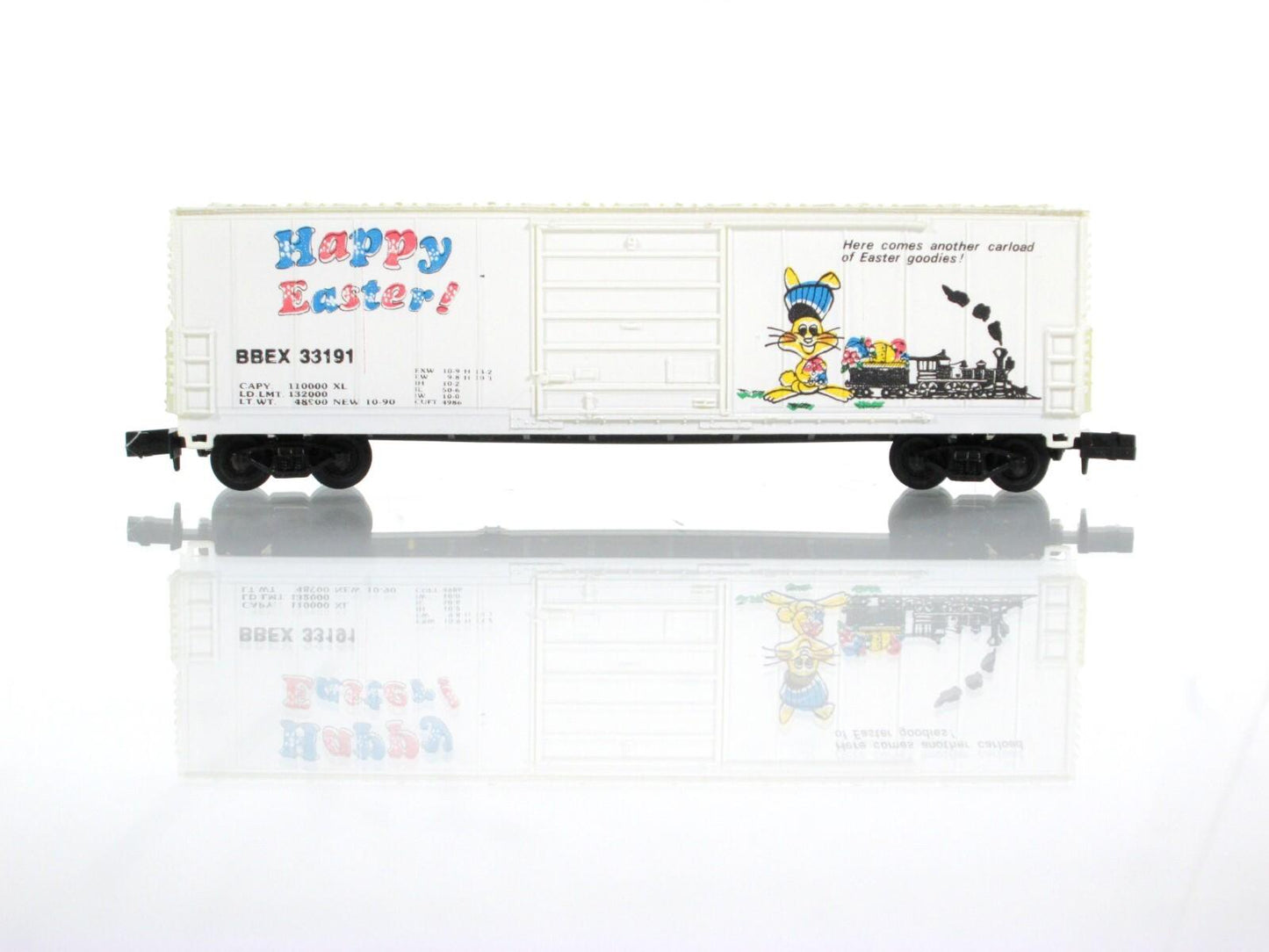 N Scale ***HAPPY EASTER*** 50' Box Car,  BBEX 33191 - Bev-Bel / Life-Like 2172-1