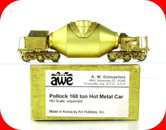 HO Scale BRASS ***POLLOCK 168 Ton HOT METAL CAR***  by AWE, Art Hobbies (Korea)