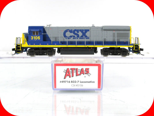 N Scale ****CSX**** B23-7 Diesel Locomotive #3106 ---- Atlas 49716, DCC Equipped