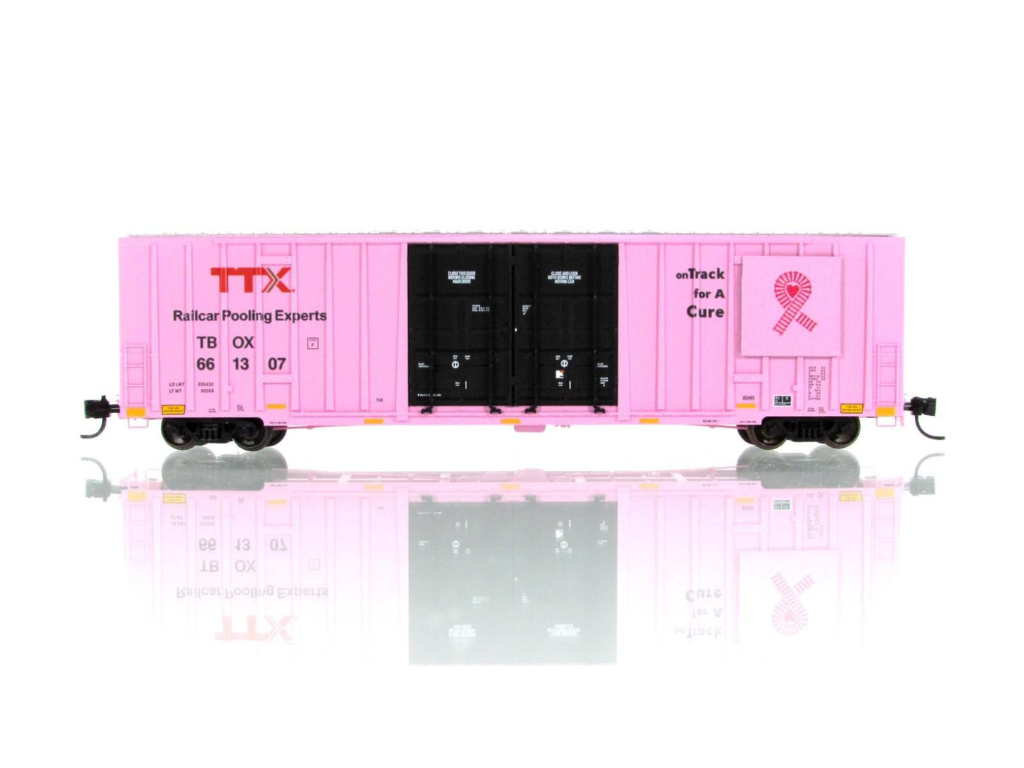 N Scale *TTX Breast Cancer Awareness* 60' Box Car 661307 - Micro Trains 12300060