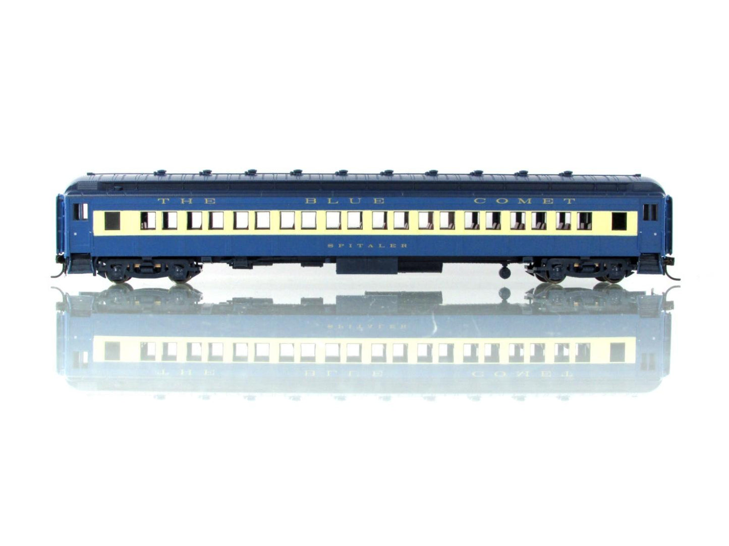 HO Scale **CNJ BLUE COMET** 80' Coach *SPITALER* #1175 - Broadway 6438, Lighted