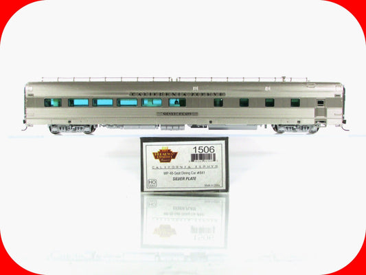 HO Scale ***WP CA ZEPHYR** SILVER PLATE Dining Car #841 - Broadway 1506, Lighted