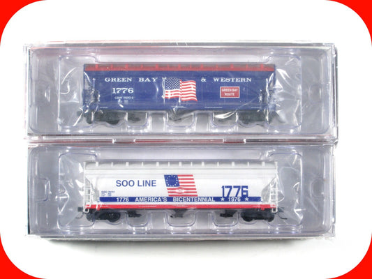 N Scale *AMERICA'S BICENTENNIAL* MILEPOST 200 Hopper Set,  Intermountain NSE-INT