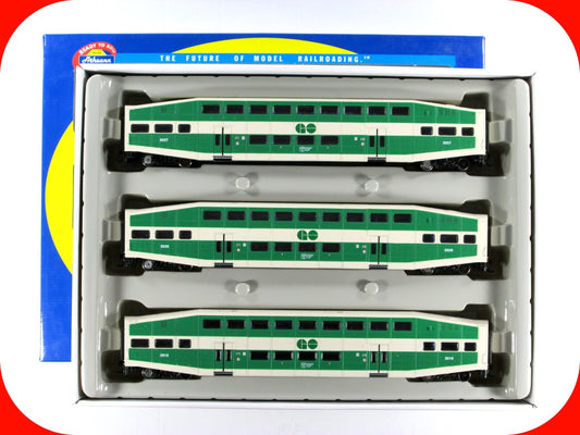 HO Scale **GO TRANSIT** Bombardier Passenger Set #2015,2020,2027 - Athearn 25925