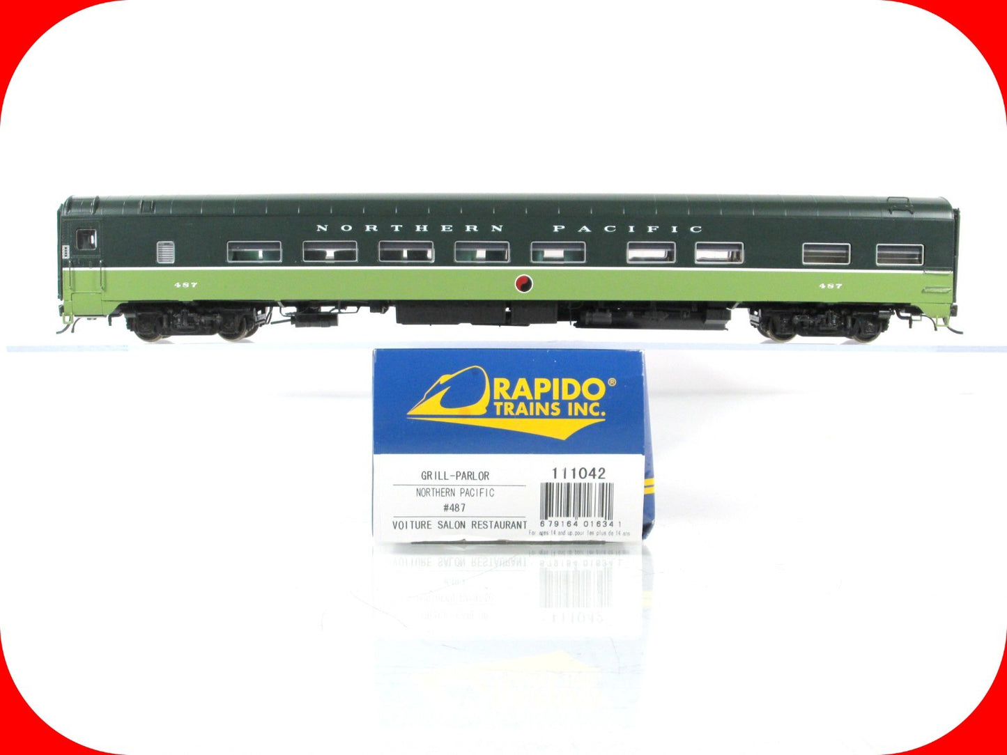 HO Scale ***NORTHERN PACIFIC LOEWY*** Grill-Parlor #487 - Rapido 111042, Lighted