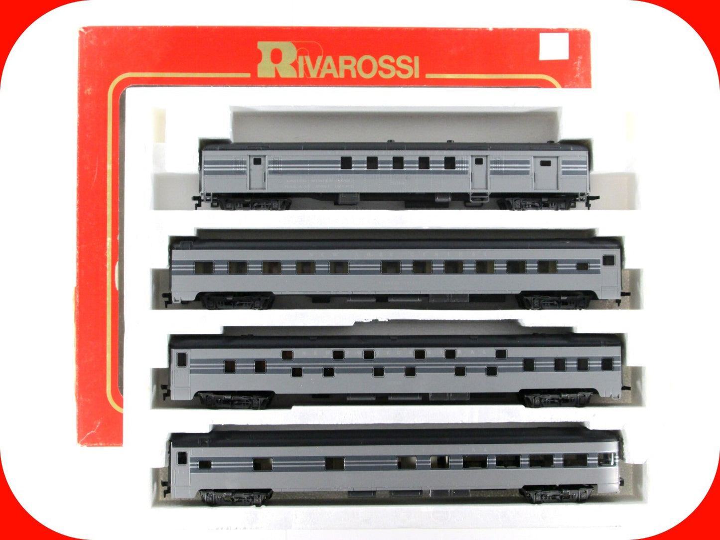 HO Scale ***NEW YORK CENTRAL*** 1930s Gray Passenger 4-Set B ---- Rivarossi 6947