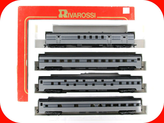 HO Scale ***NEW YORK CENTRAL*** 1930s Gray Passenger 4-Set B ---- Rivarossi 6947