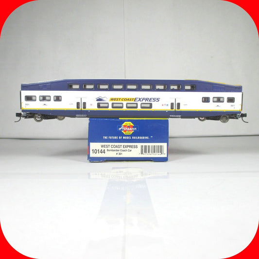 N Scale ***WEST COAST EXPRESS*** Bombardier Commuter Coach #301 -- Athearn 10144