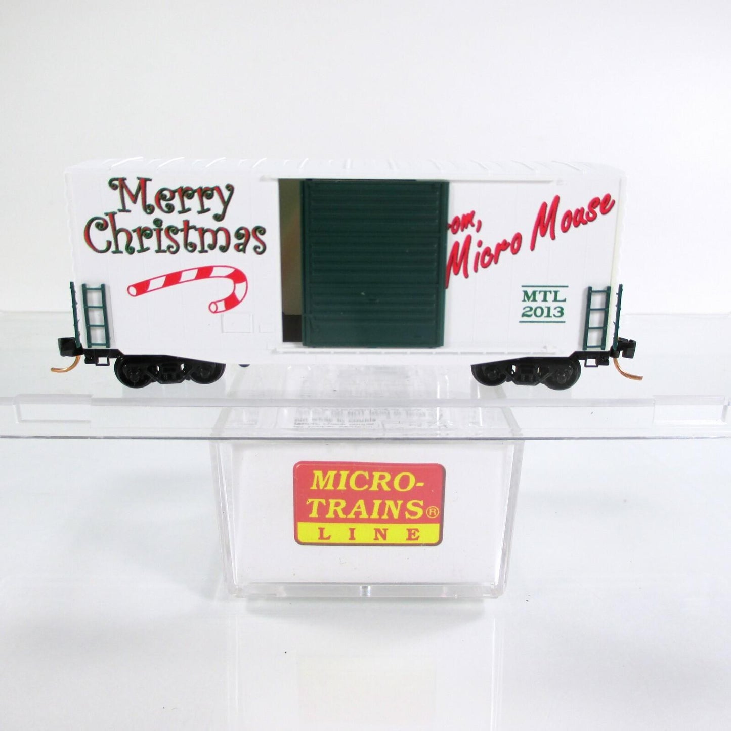 N Scale ***MERRY CHRISTMAS*** 2013 Hi-Cube Box Car - Micro Trains Mouse 10100730