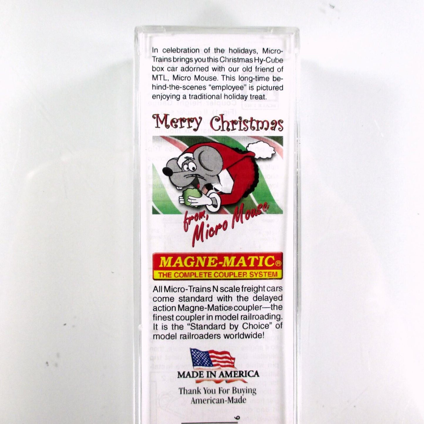 N Scale ***MERRY CHRISTMAS*** 2013 Hi-Cube Box Car - Micro Trains Mouse 10100730