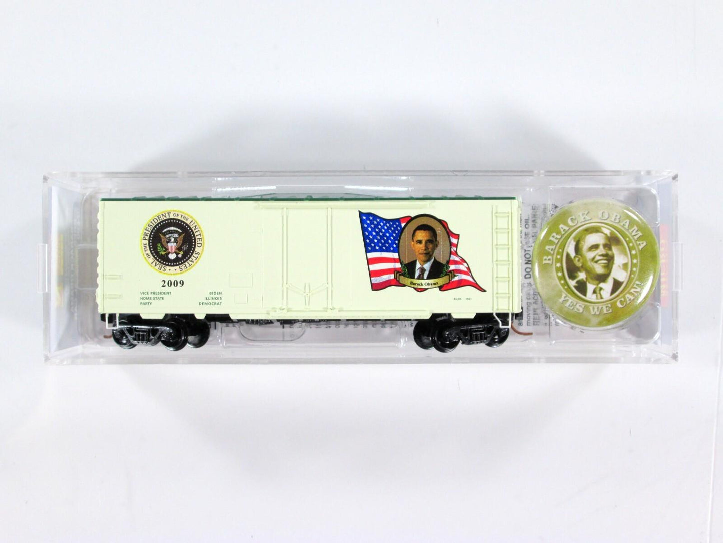 N Scale *BARACK OBAMA* Presidential 40' Box Car - Micro Trains 07400119 ***RARE*