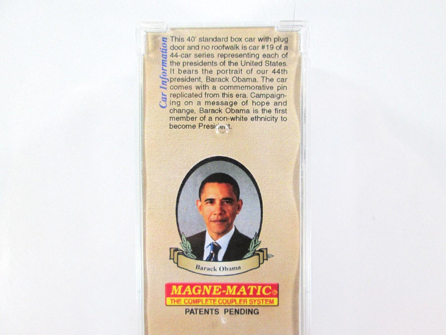 N Scale *BARACK OBAMA* Presidential 40' Box Car - Micro Trains 07400119 ***RARE*