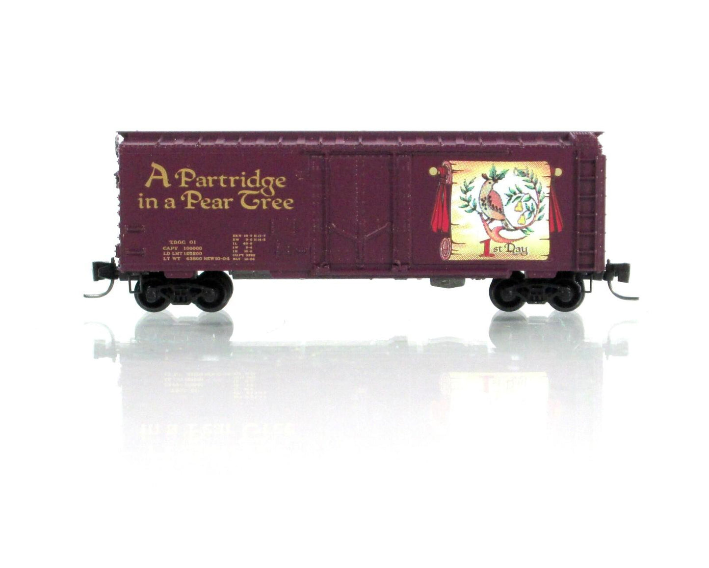 Z Scale **PARTRIDGE PEAR TREE** 12 Days Christmas Box Car - Micro Trains 14931-2
