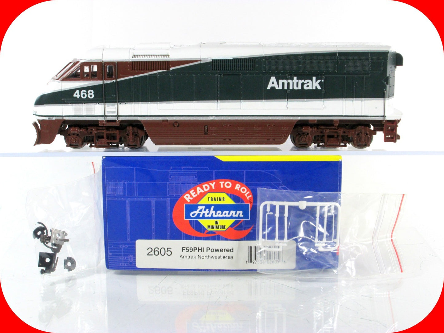 HO Scale ***AMTRAK NORTHWEST*** Bombardier F59PHI Locomotive #469 - Athearn 2605