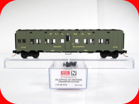 N Scale WWII Department Defense TROOP SLEEPER Car, #9148 - Micro Trains 11600010