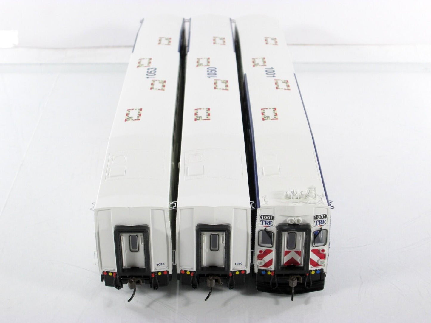 HO Scale **TRINITY RAILWAY EXPRESS** Bombardier #1001, 1050, 1053 - Athearn 2586