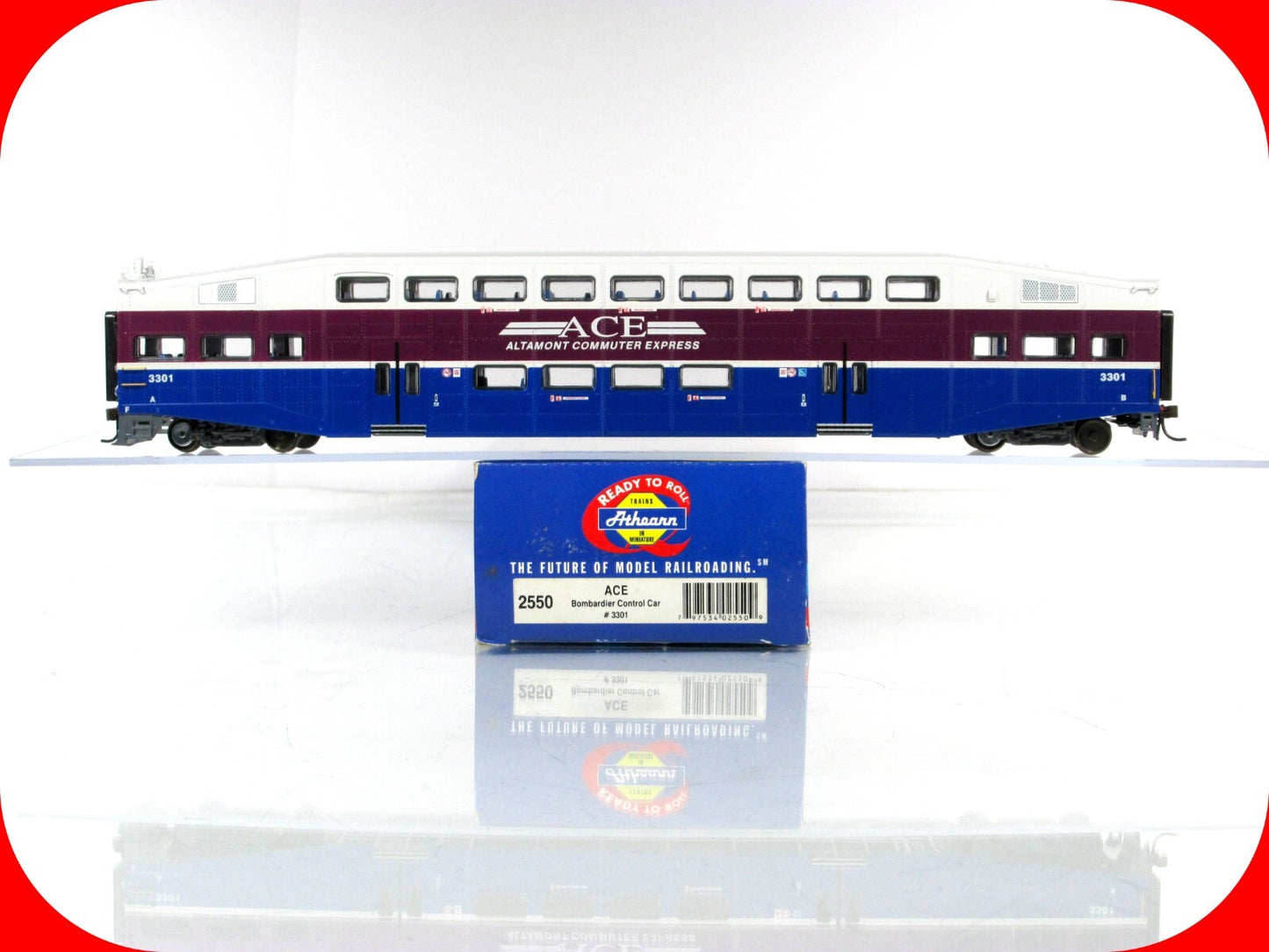 HO Scale *ALTAMONT COMMUTER EXPRESS* Bombardier Control Car #3301 - Athearn 2550