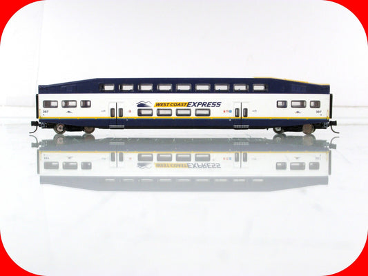 N Scale ***WEST COAST EXPRESS*** Bombardier Coach Car #307 ------- Athearn 10164