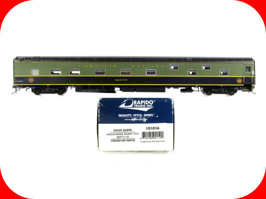 HO Scale ***CANADIAN NATIONAL** Sleeper *Equity* #1143 - Rapido 101016, Lighted