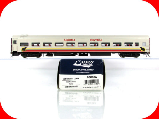 HO Scale ***ALGOMA CENTRAL*** Lightweight Coach #5462 - Rapido 100186, Lighted