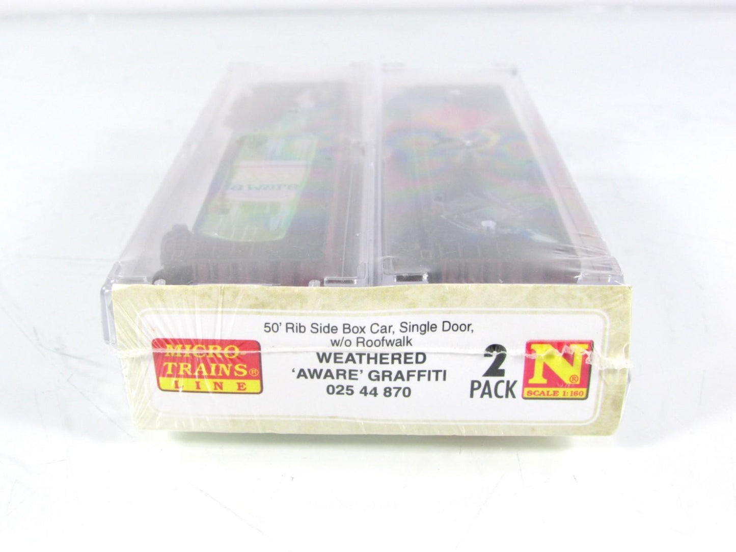 N Scale ***AWARE*** Graffiti Box Car Set, EEC #3534,5529 - Micro Trains 02544870