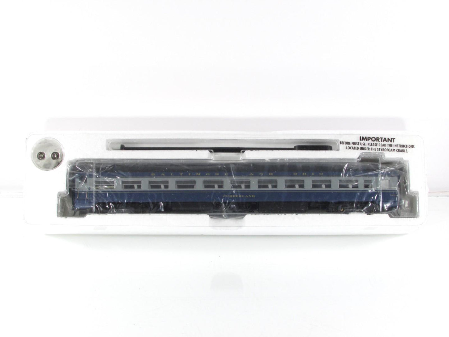 HO Scale ***BALTIMORE OHIO*** *Cumberland* Coach #5501 -- Rapido 100072, Lighted
