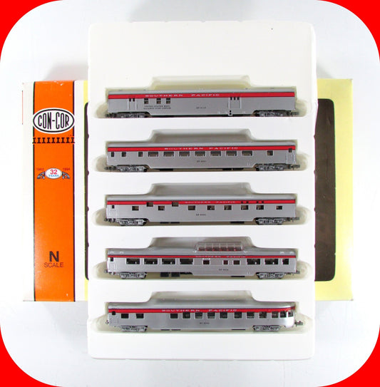 N Scale ***SOUTHERN PACIFIC*** Lightweight Passenger 5-Car Set -- Con-Cor 004013