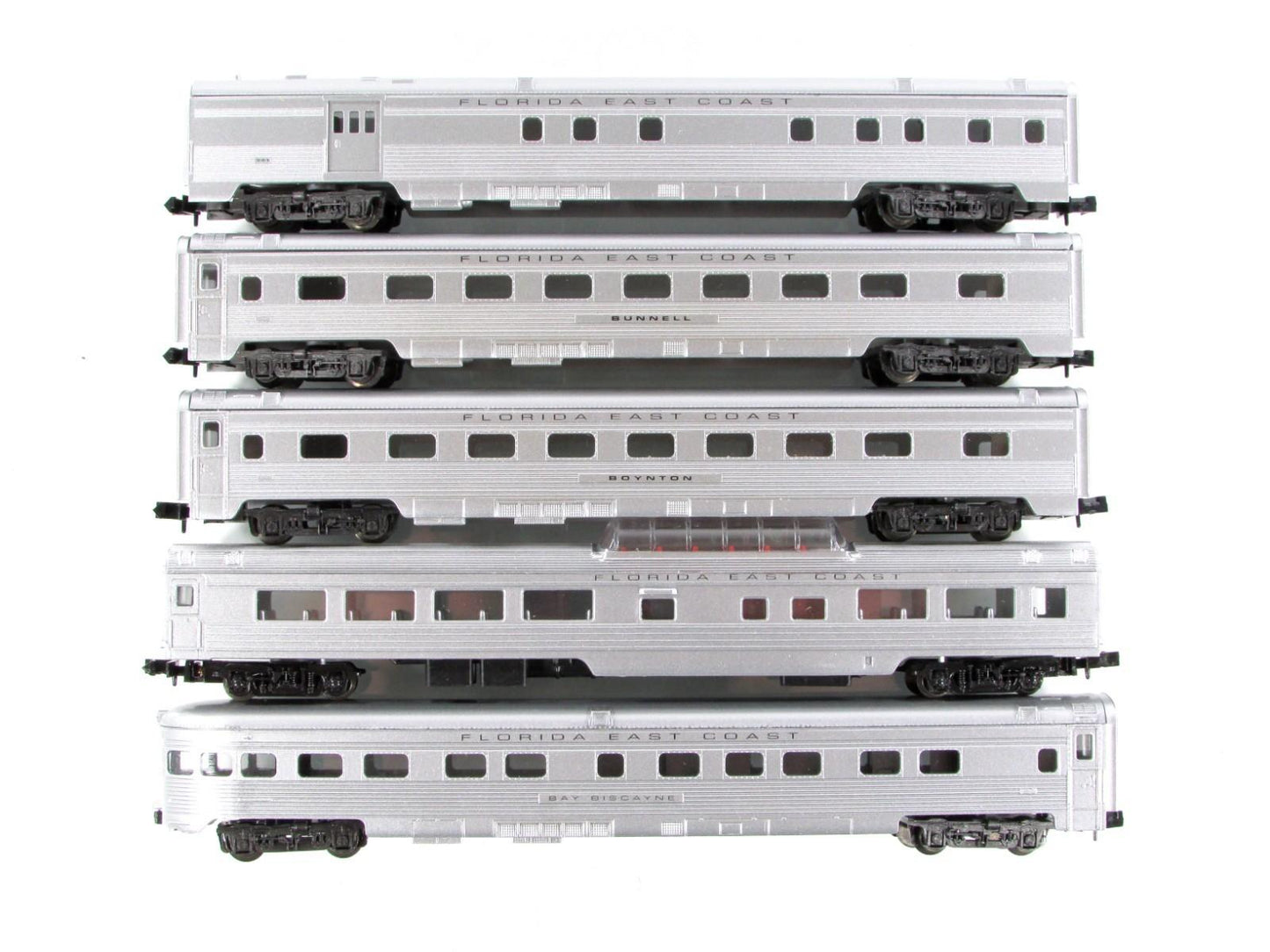 N Scale **FLORIDA EAST COAST** Lightweight Passenger 5-Car Set -- Con-Cor 540008