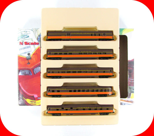 N Scale ***ILLINOIS CENTRAL***  Lightweight Passenger 5-Car Set - Con-Cor 004024