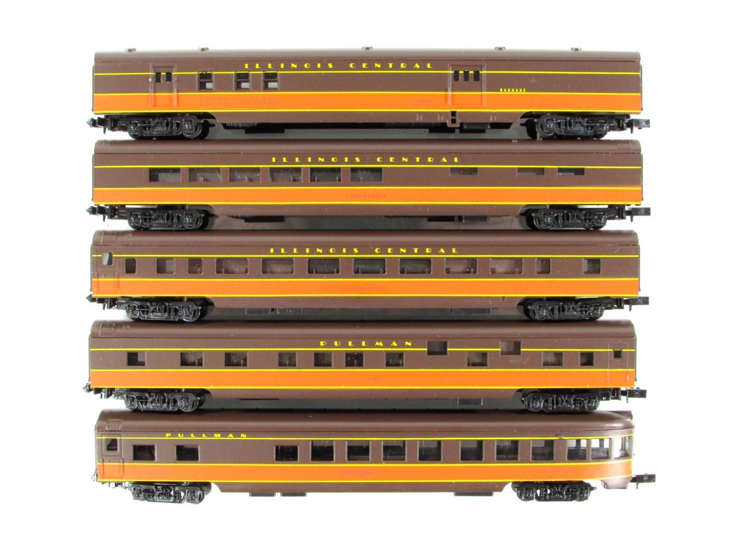 N Scale ***ILLINOIS CENTRAL***  Lightweight Passenger 5-Car Set - Con-Cor 004024