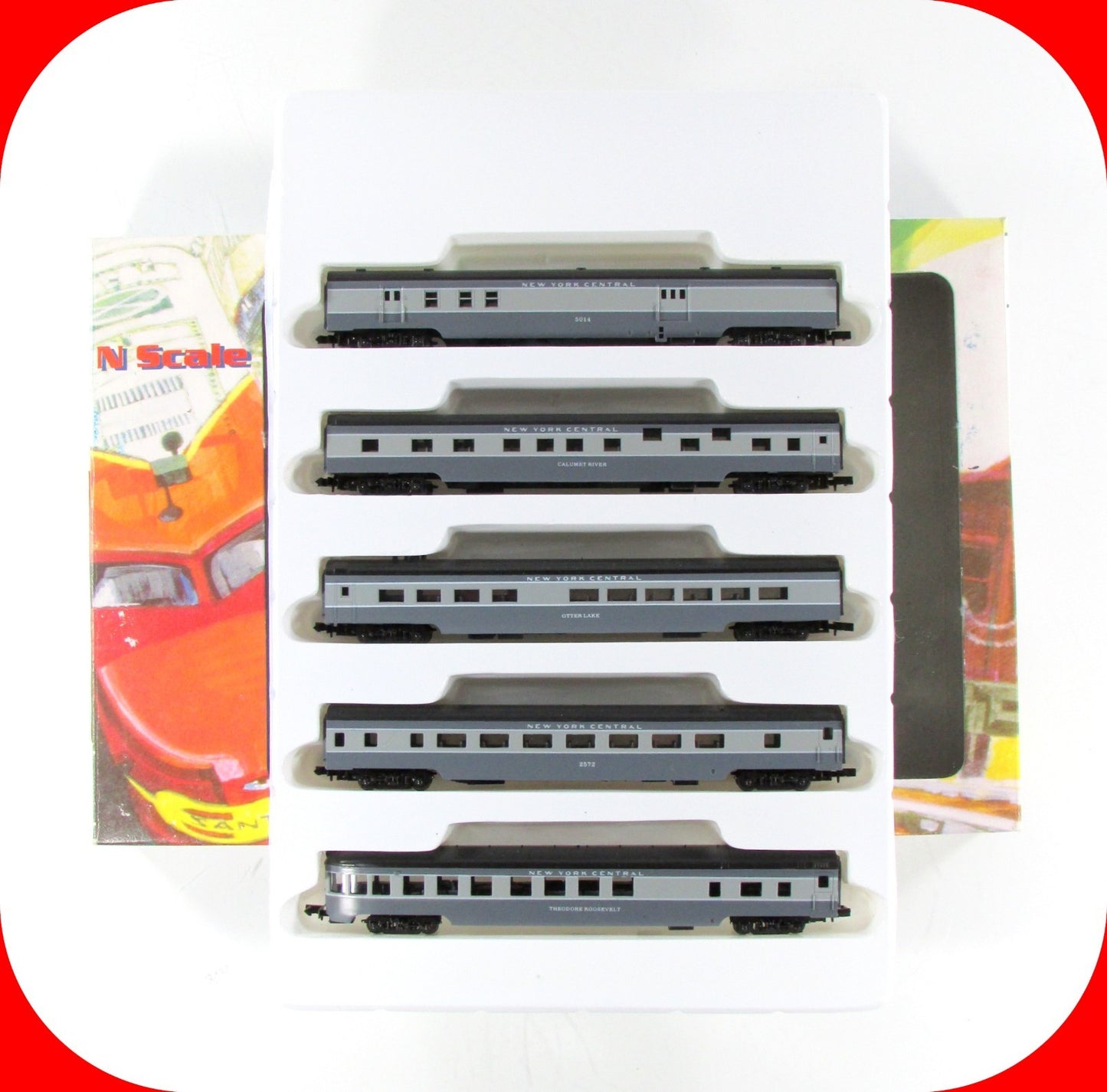 N Scale ***NEW YORK CENTRAL*** Lightweight Passenger 5-Car Set -- Con-Cor 004003