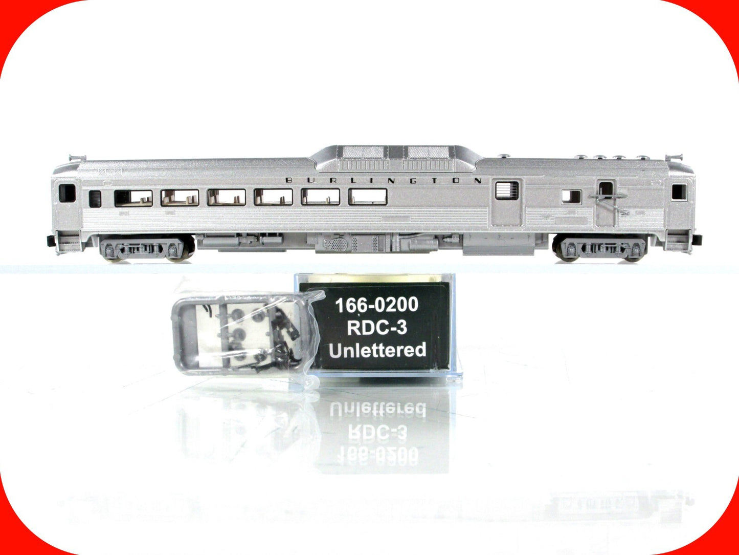N Scale ***BURLINGTON - RAIL DIESEL CAR***  RDC-3 -- Kato 166-0200, DCC Ready