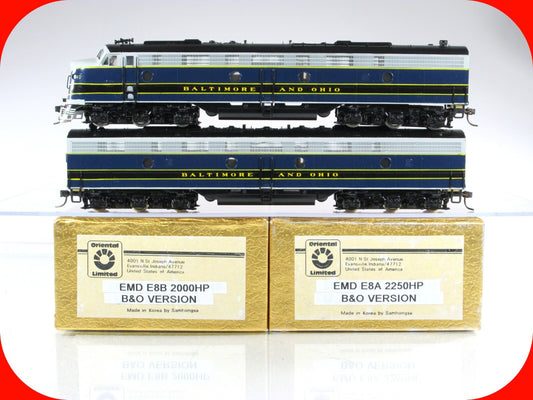HO Scale BRASS  ***BALTIMORE & OHIO*** E8A E8B 2250HP Locomotive Set -- Oriental