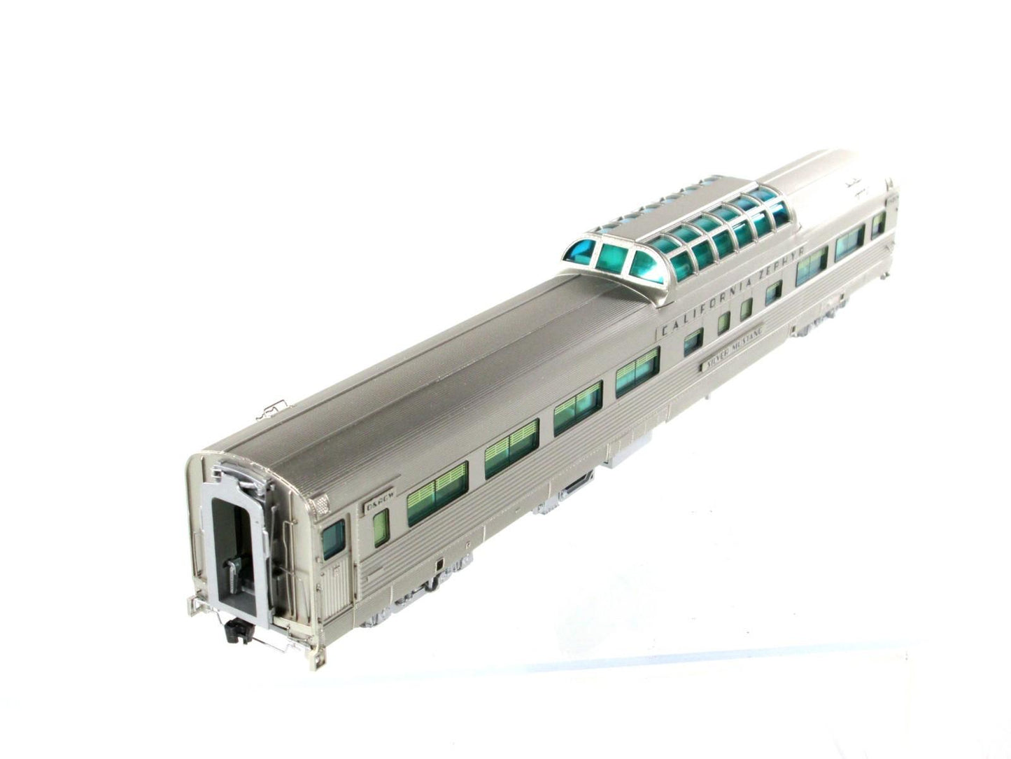 HO Scale ***DRGW CA ZEPHYR*** SILVER MUSTANG Dome #1107 -- Broadway 515, Lighted
