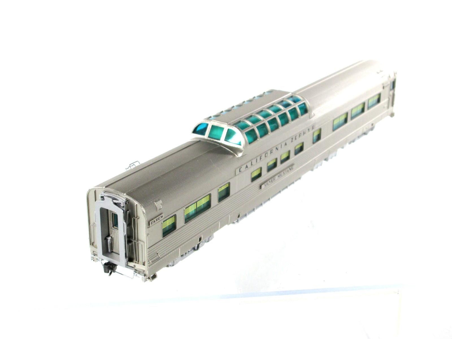 HO Scale ***DRGW CA ZEPHYR*** SILVER MUSTANG Dome #1107 -- Broadway 515, Lighted