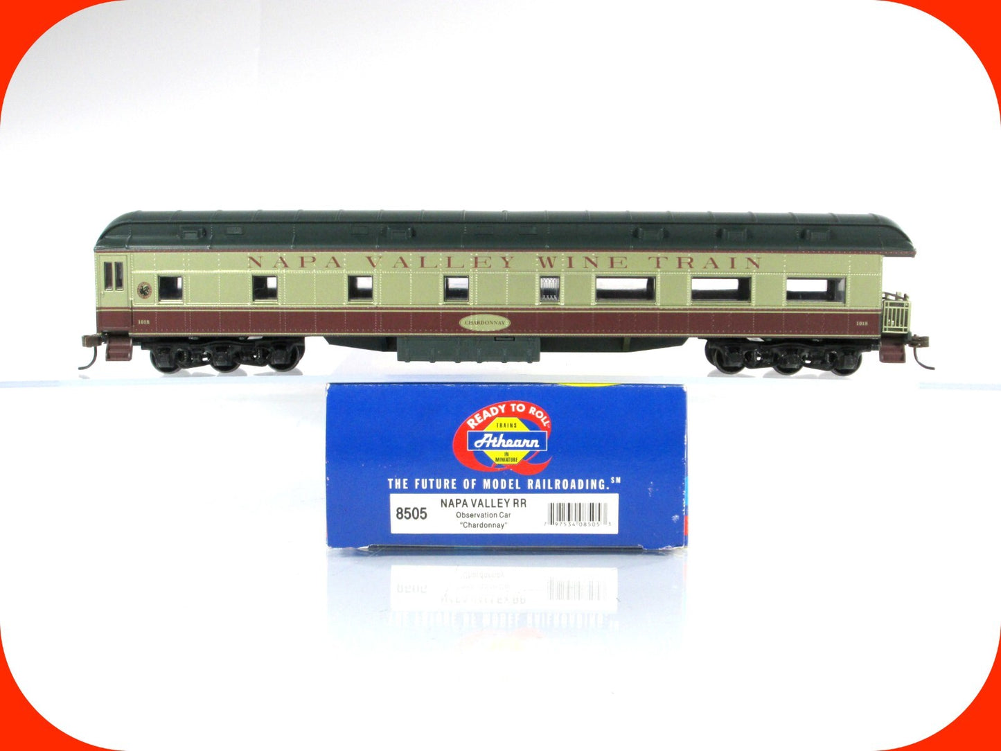 HO Scale *NAPA VALLEY* Observation *Chardonnay* 1018 - Athearn 8505, Metal Whls