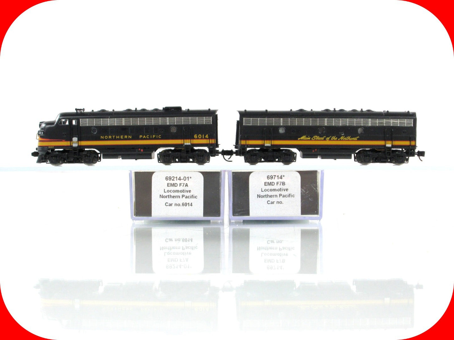 N Scale ***NORTHERN PACIFIC*** F7 A/B #6014 -Intermountain 69214, 69714 *DCC Rdy