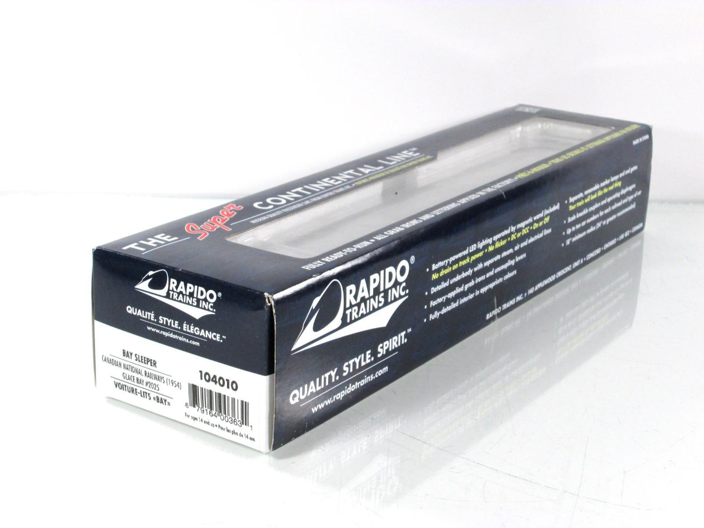 HO Scale **CANADIAN NATIONAL** Sleeper *Glace Bay* #2025 -Rapido 104010, Lighted