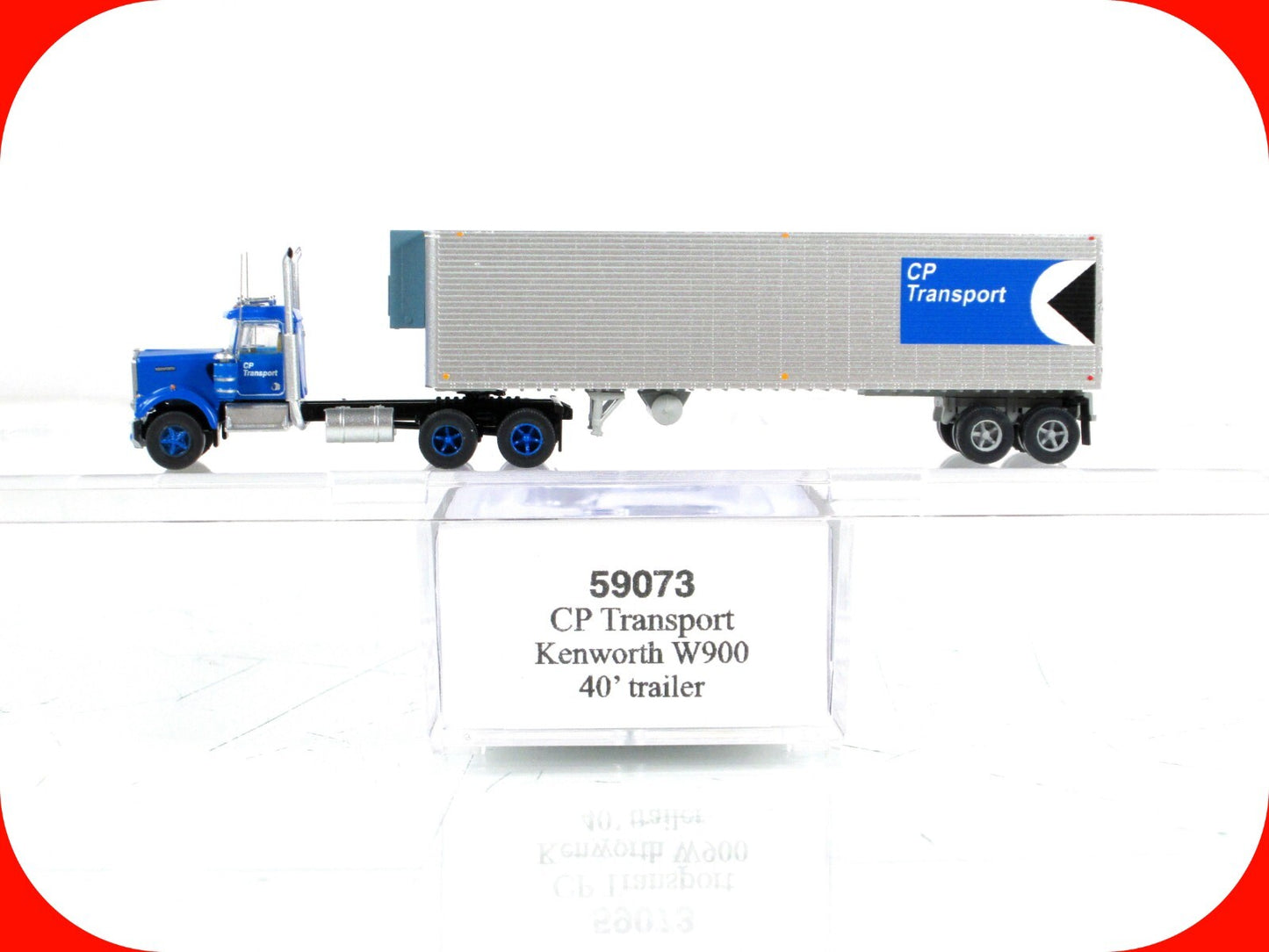 N Scale KENWORTH ***CP TRANSPORT*** W900 Tractor, 40' Trailer -- Trainworx 59073