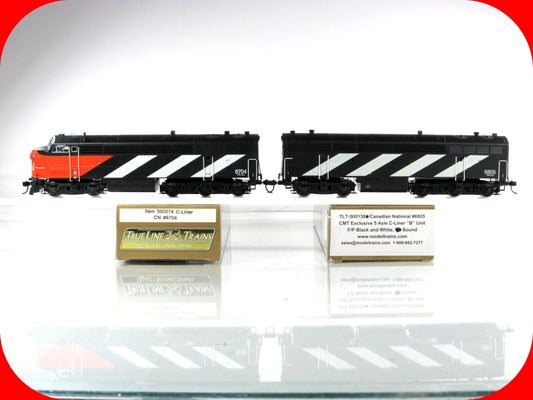 HO Scale *CANADIAN NATIONAL* C-Liner AB #6704,6805 - True Line Trains, DCC Sound